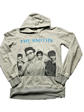The Smiths Morrissey Marr 80's New Wave Post Punk Sweatshirt Hoodie Grey Small